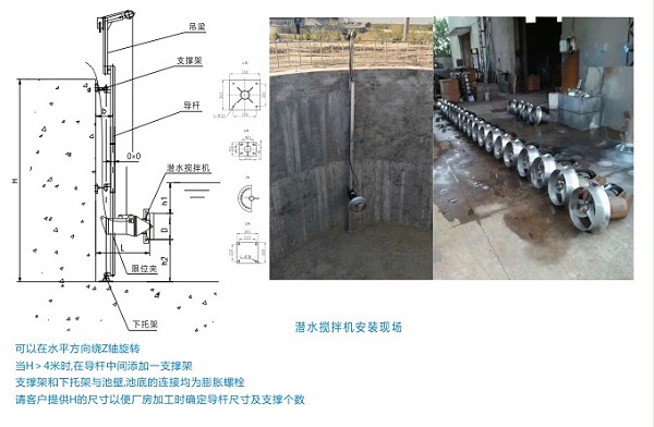 潜水搅拌机安装现场